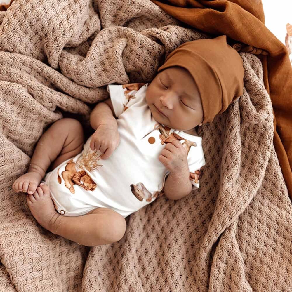 Snuggle Hunny Kids Unisex Onesie Lion Short Sleeve Bodysuit
