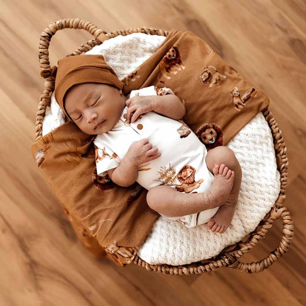Snuggle Hunny Kids Unisex Onesie Lion Short Sleeve Bodysuit