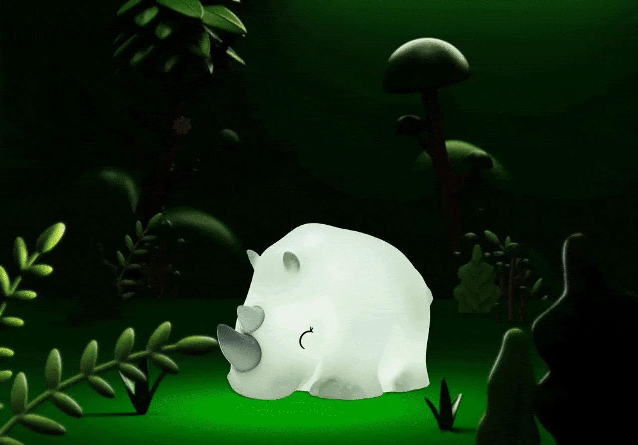 Stellar Haus Room Decor Baby Green Rhino Mini Light