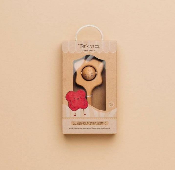 The Kiss Co Baby Accessory Pēpi Kiss - all natural teething rattle