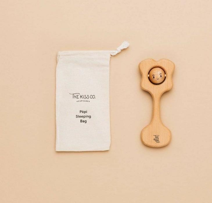 The Kiss Co Baby Accessory Pēpi Kiss - all natural teething rattle
