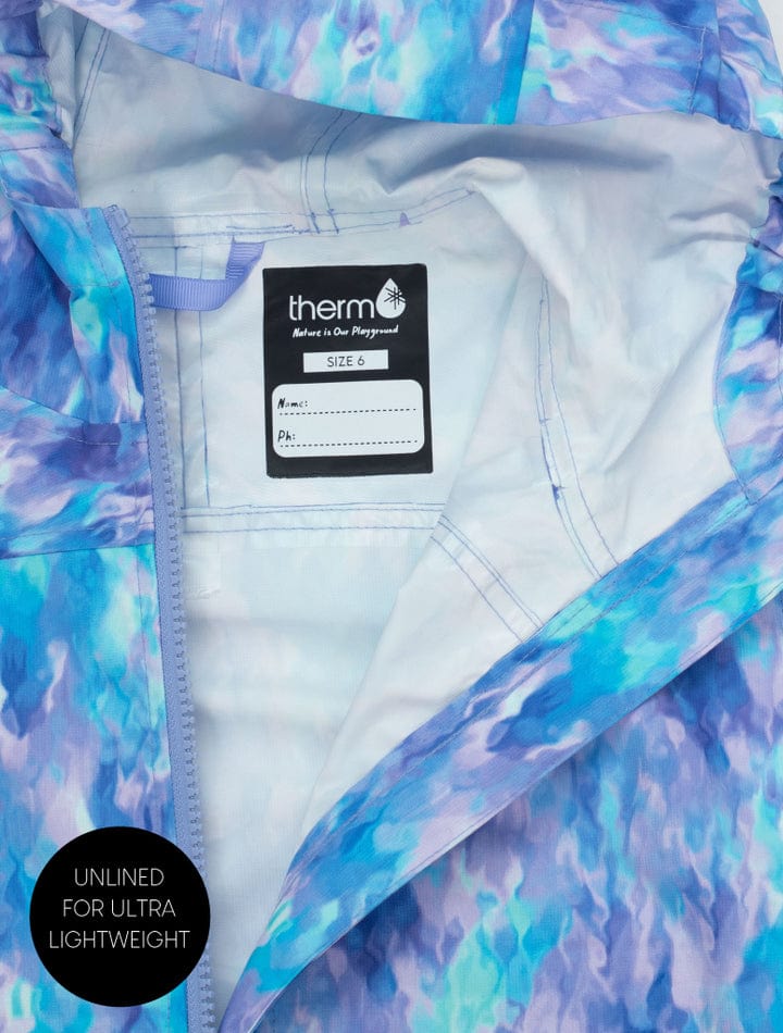 Therm Girls Jacket 10K Packaway Rainshell - Mermaid