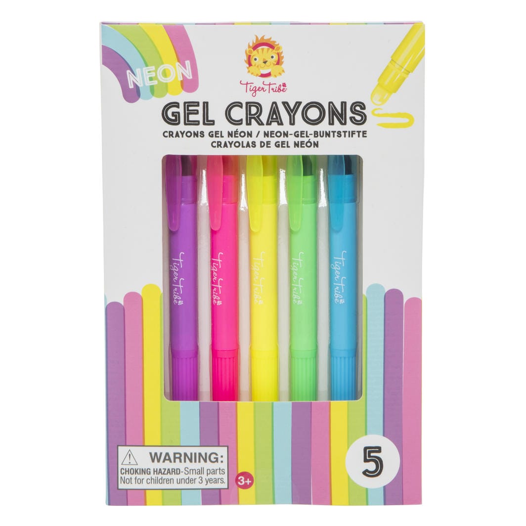 Tiger Tribe Gift Stationery Neon Gel Crayons