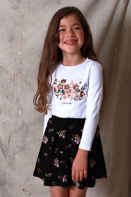 Tiny Tribe Girls Dress In Bloom Skirt