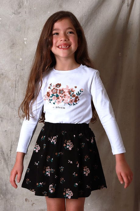 Tiny Tribe Girls Dress In Bloom Skirt