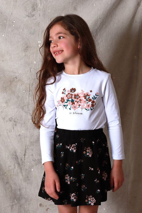 Tiny Tribe Girls Dress In Bloom Skirt