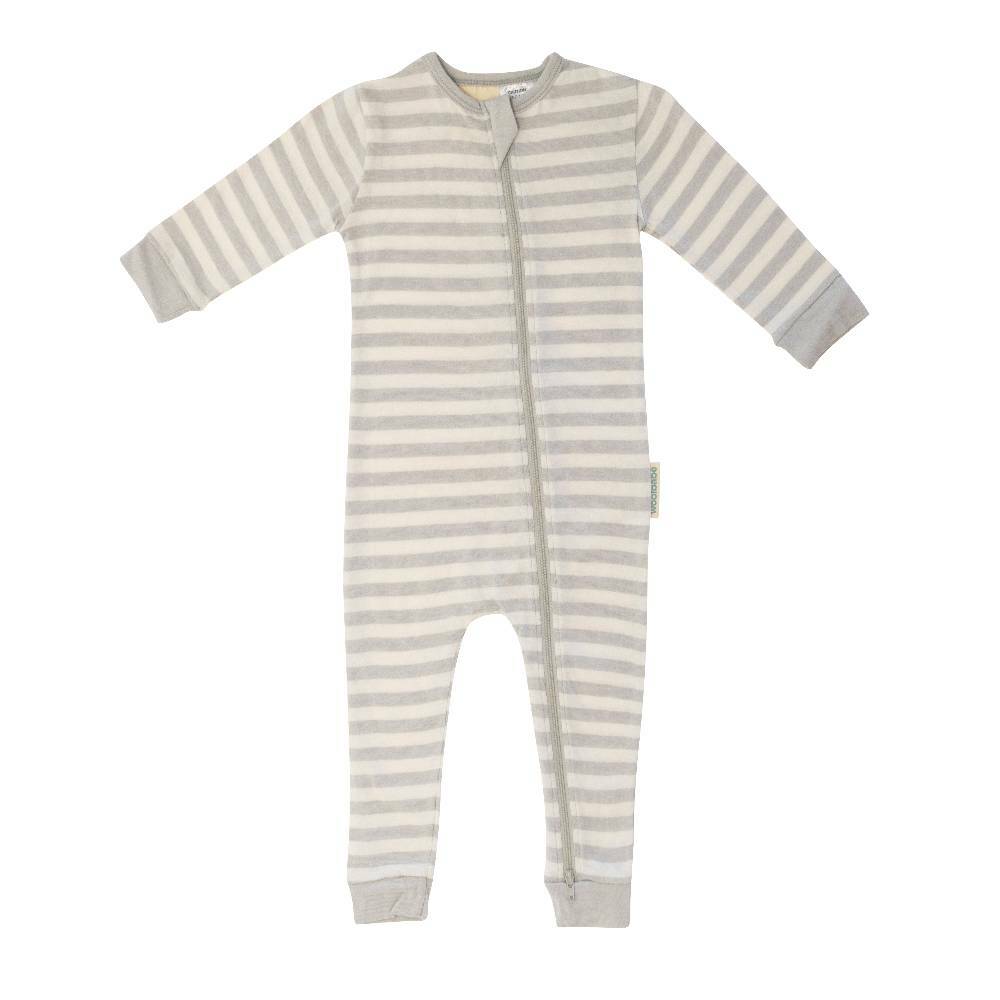 Woolbabe Unisex Onesie Pebble / 0-3M Woolbabe Baby Pyjama Suit