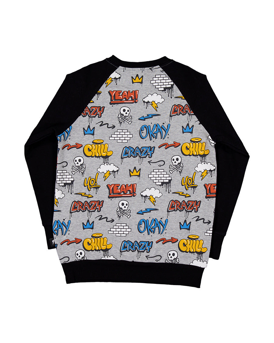 Graffiti Raglan Crew