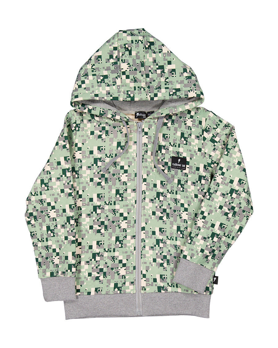 Pixel Camo Zip Hood