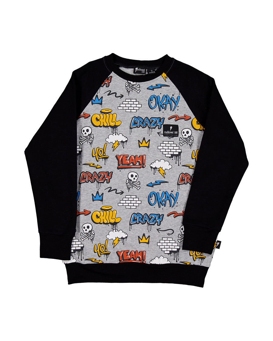 Graffiti Raglan Crew