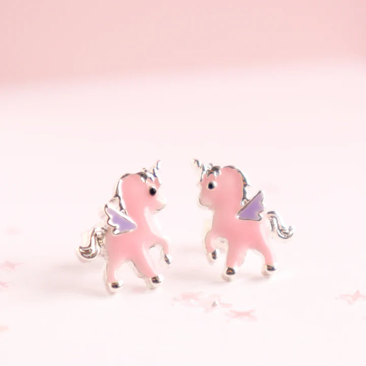 Pink Unicorn Earrings