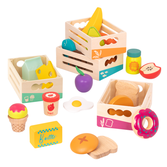 B.Wooden  Little Foodie 24pc