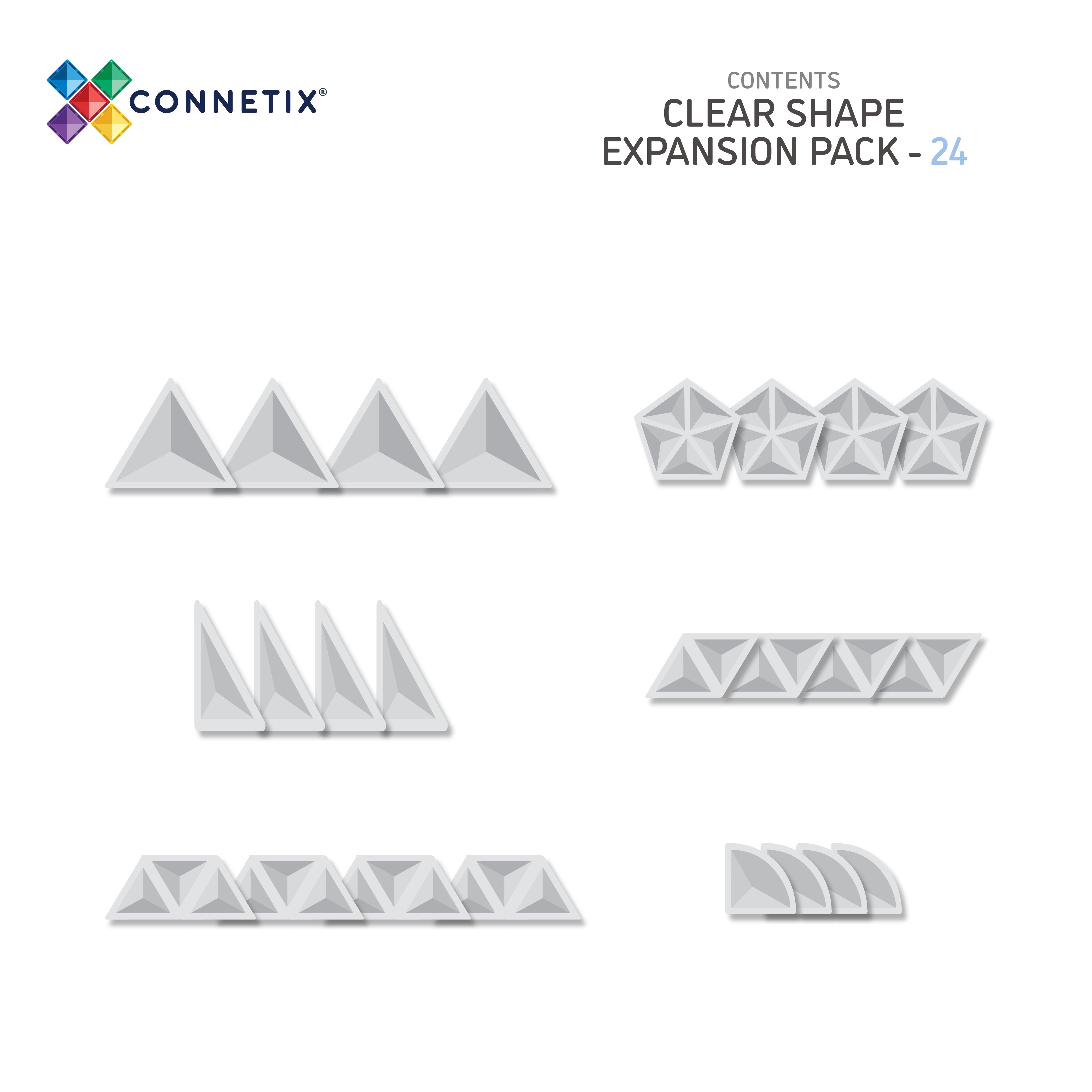 Connetix- Clear Expansion Pack 24pc