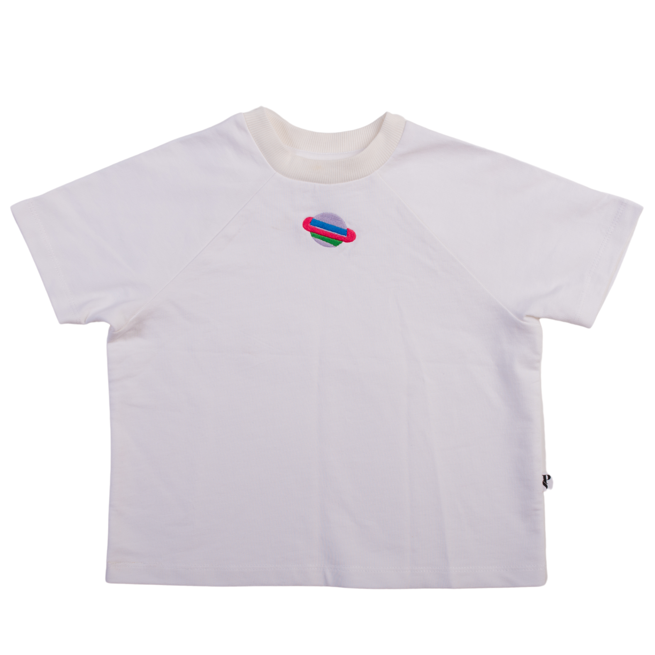 White & Planet Raglan Box Tee