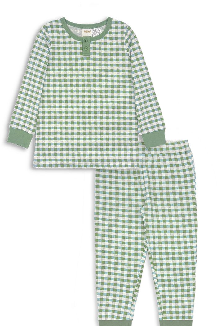 Gingham Henley PJs