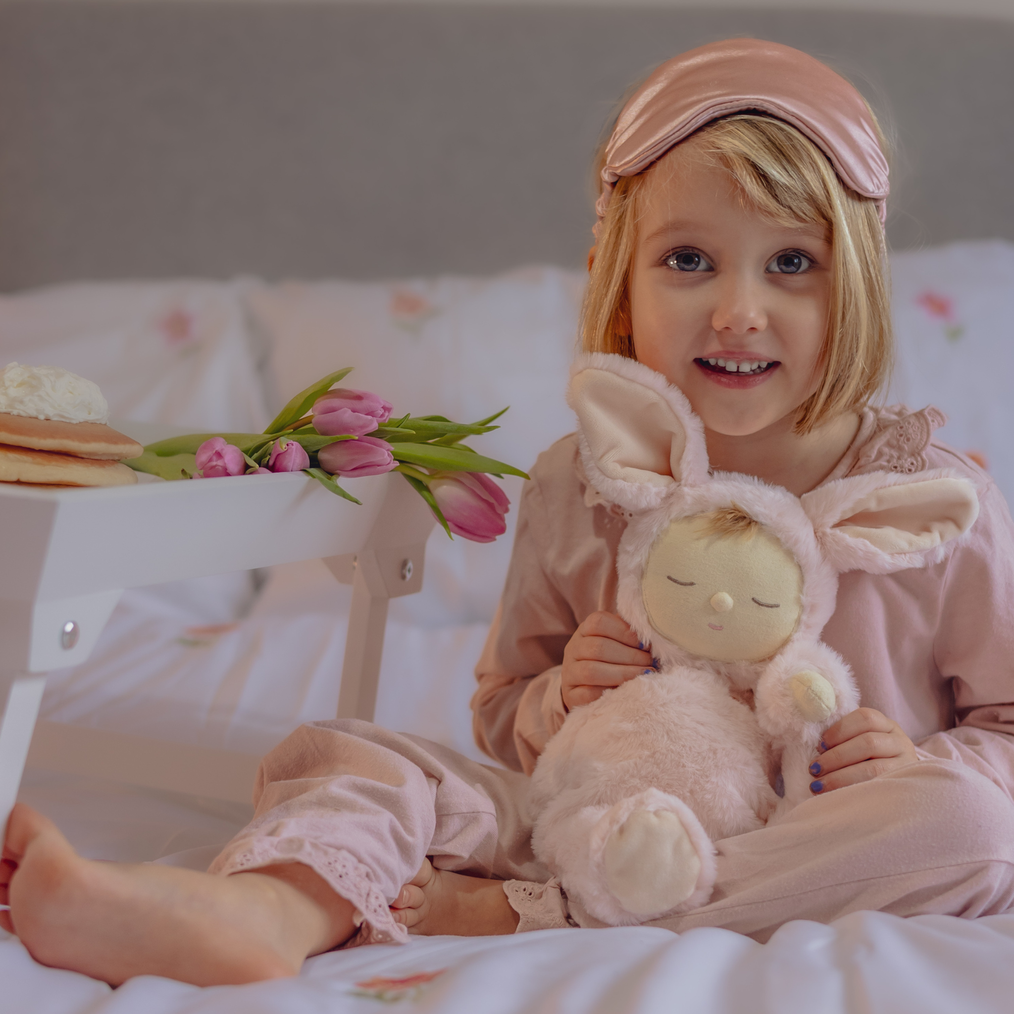 Lullaby Cozy Dinkum Bunny Moppet - Pink