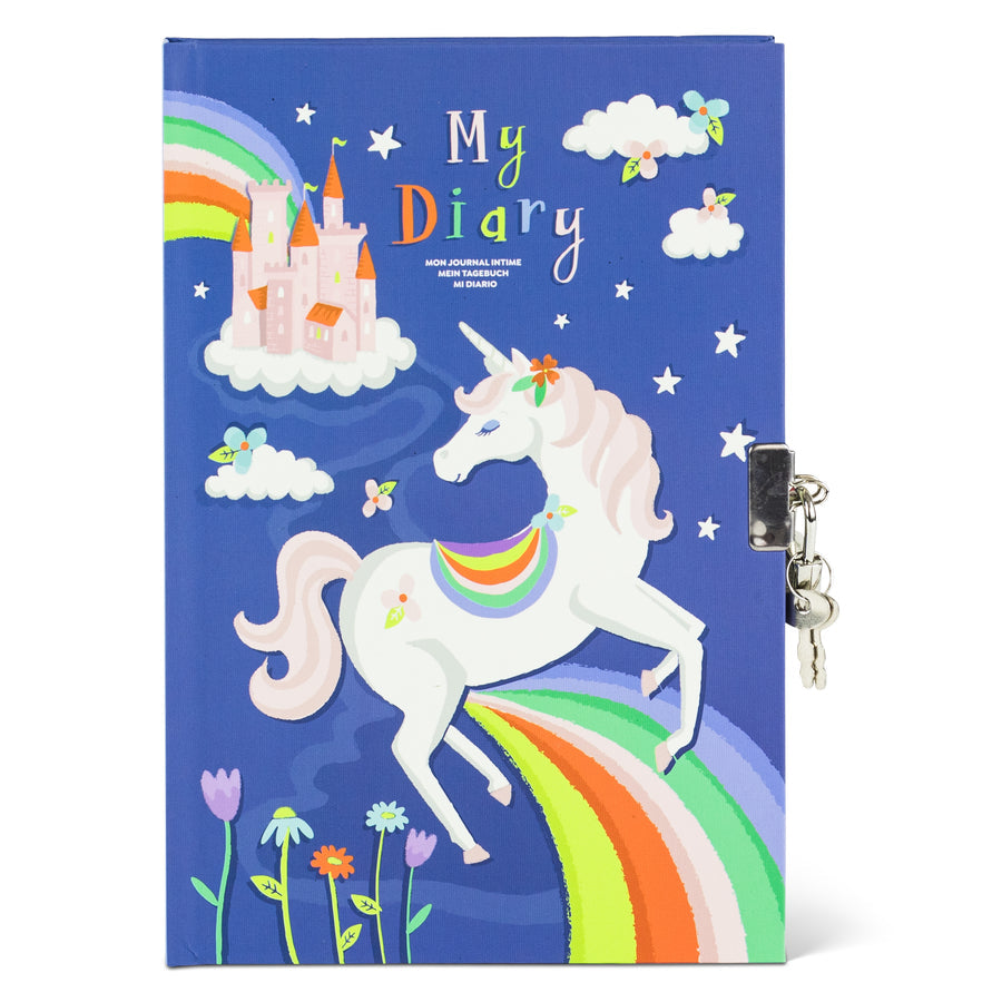 Lockable Diary- Unicorn Rainbow