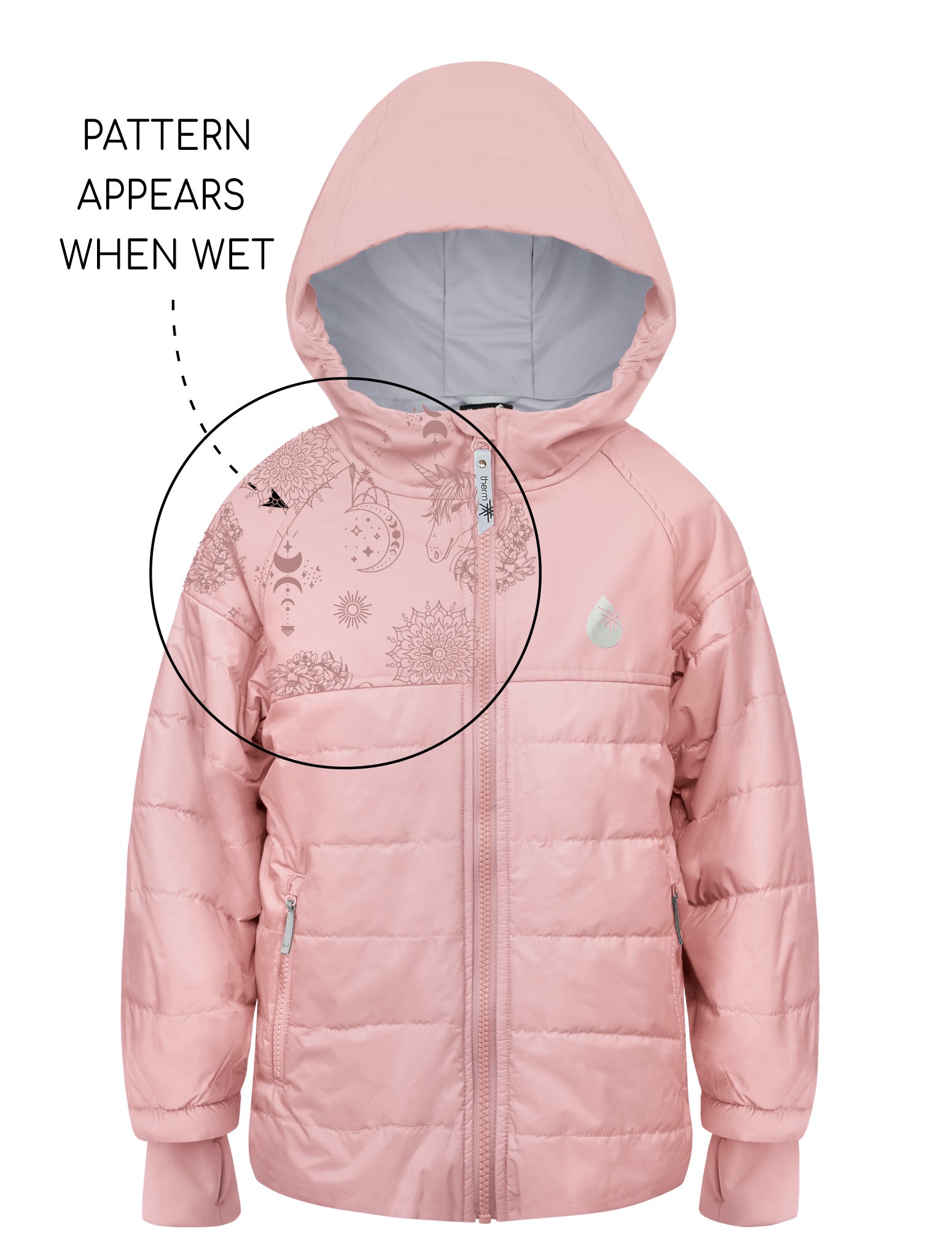 Hydracloud Puffer Jacket - Dusky Pink | Celestial Unicorn