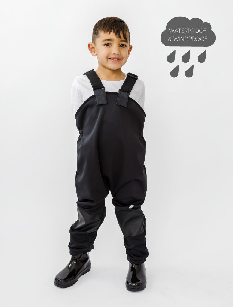 All-Weather Fleece Overalls - Black