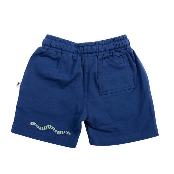 Navy & Snake Track Shorts