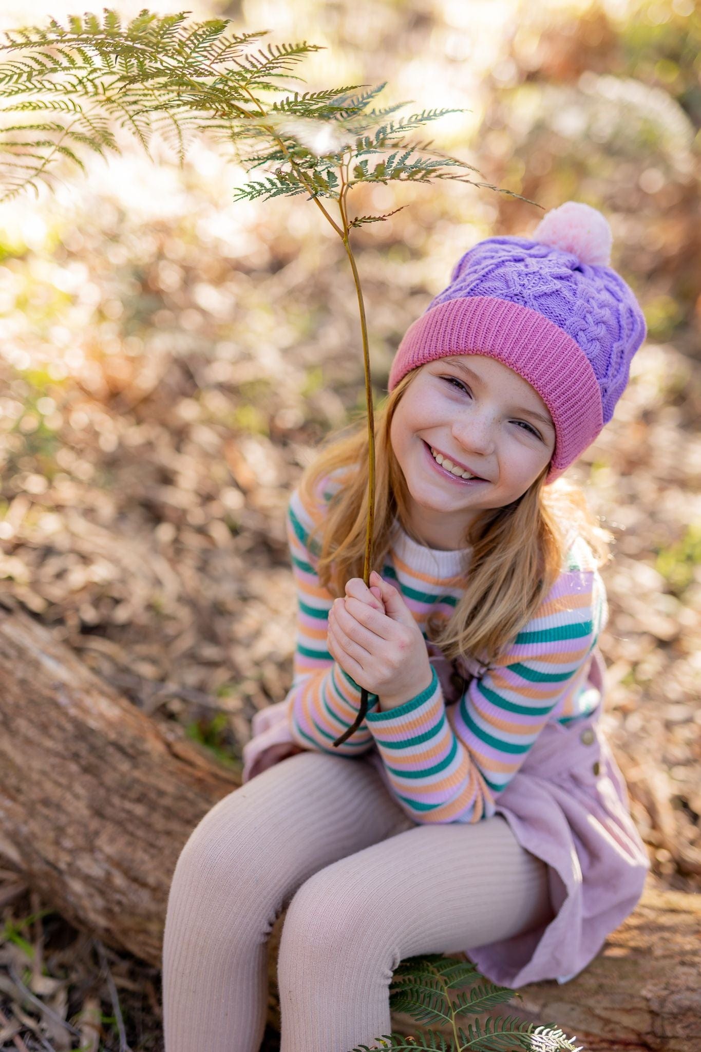 Acorn Kids Accessories Hats August Merino Beanie Lilac