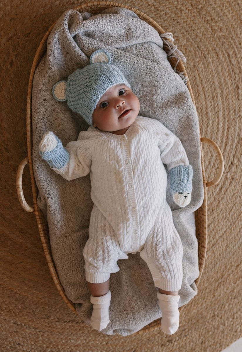 Acorn Kids Accessories Hats Bear Beanie - Blue