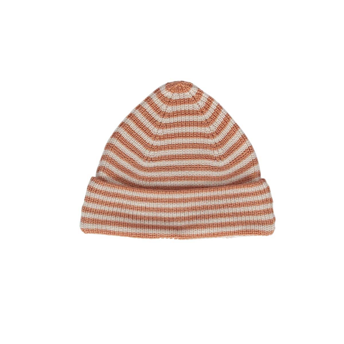 Acorn Kids Accessories Hats Berlin Merino Beanie - Biscuit and Cream Stripe