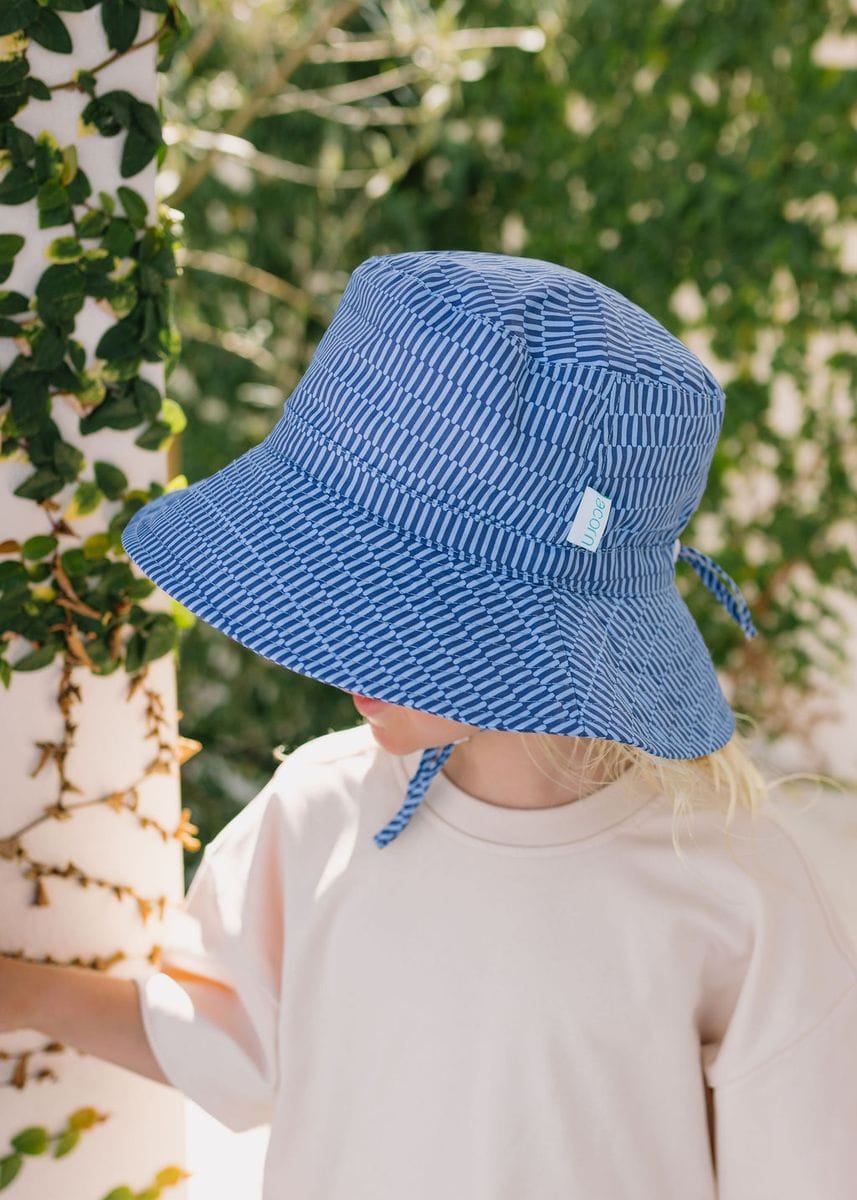 Acorn Kids Accessories Hats Blue Horizon Wide Brim Bucket Hat