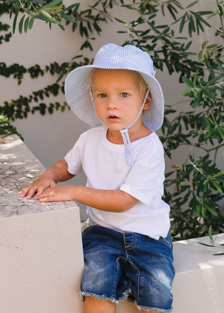 Acorn Kids Accessories Hats Blue Sprinkle Soft Jersey Bucket Hat