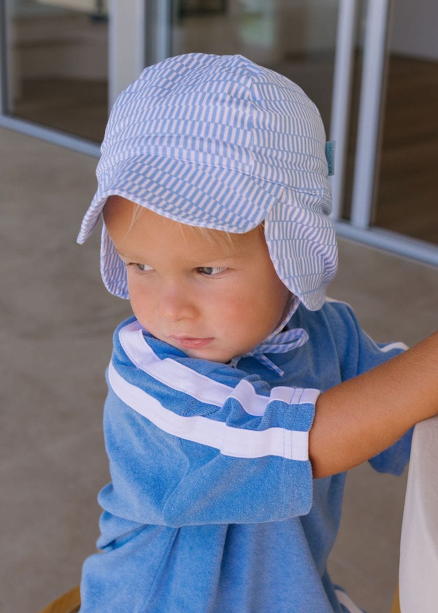 Acorn Kids Accessories Hats Blue Sprinkle Soft Jersey Flap Cap