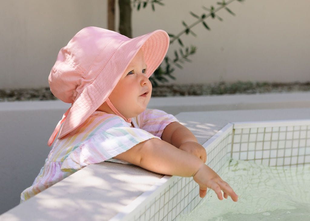 Acorn Kids Accessories Hats Blush Wide Brim Bucket Hat