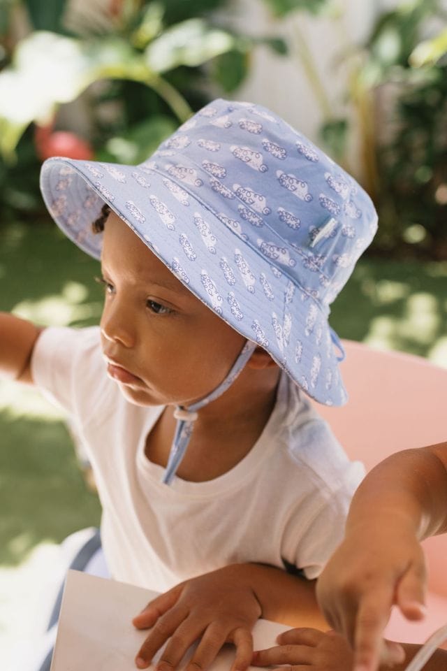 Acorn Kids Accessories Hats Clouds Stretch Cotton Wide Brim Sunhat