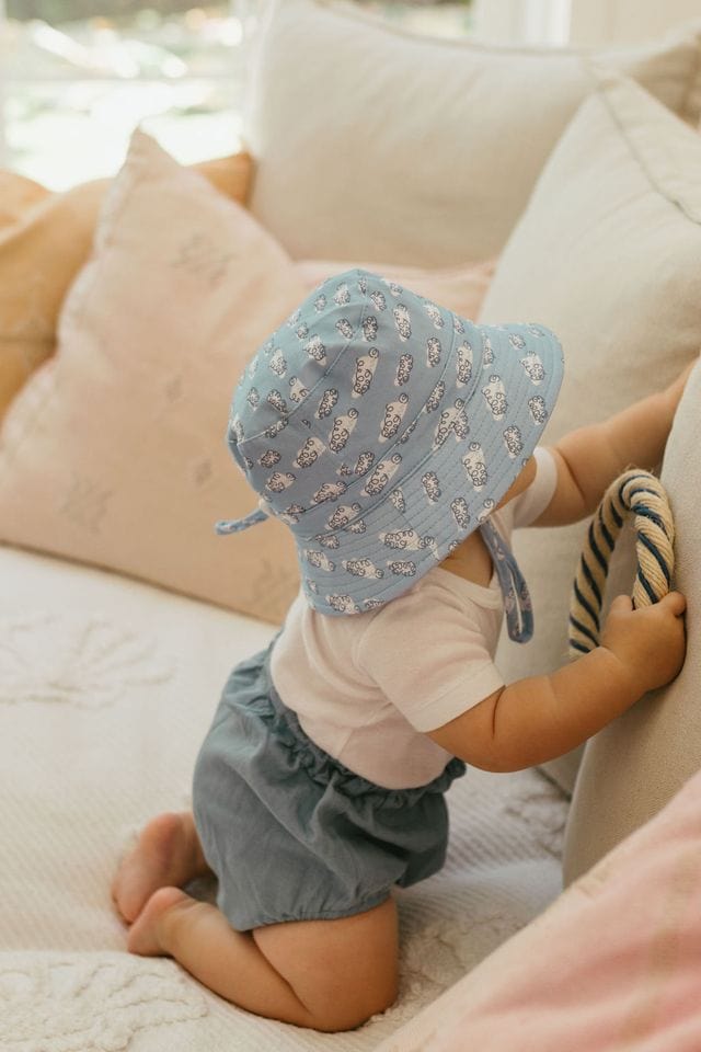 Acorn Kids Accessories Hats Clouds Stretch Cotton Wide Brim Sunhat