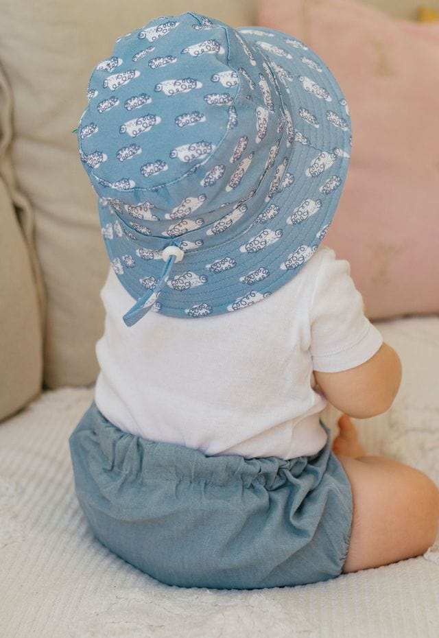 Acorn Kids Accessories Hats Clouds Stretch Cotton Wide Brim Sunhat