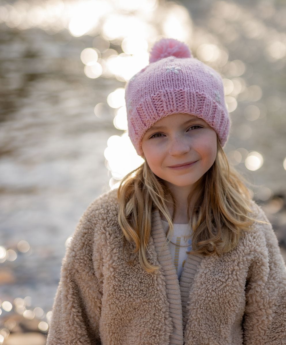 Acorn Kids Accessories Hats Daisy Beanie - Pink