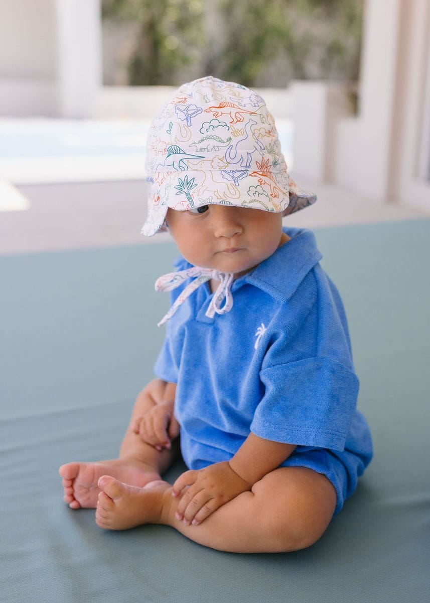 Acorn Kids Accessories Hats Dino Soft Jersey Flap Cap