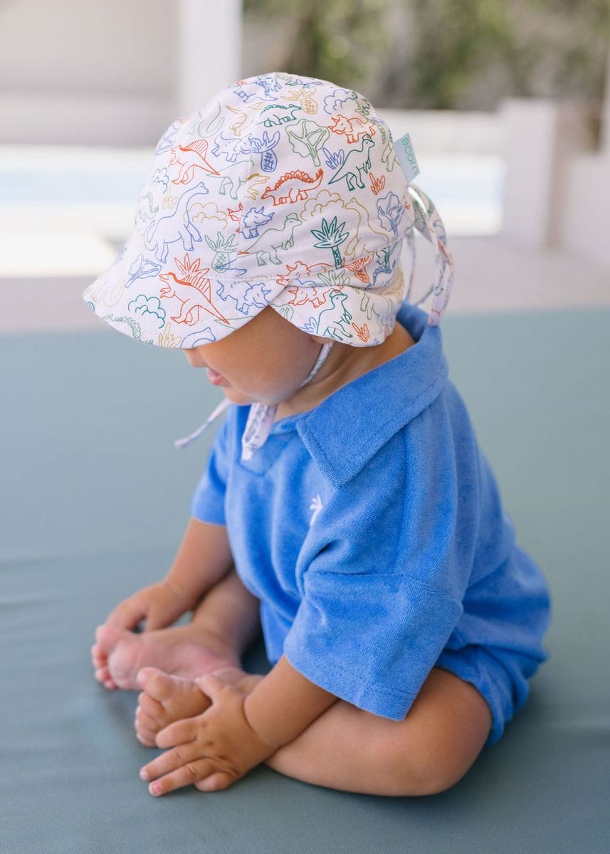 Acorn Kids Accessories Hats Dino Soft Jersey Flap Cap