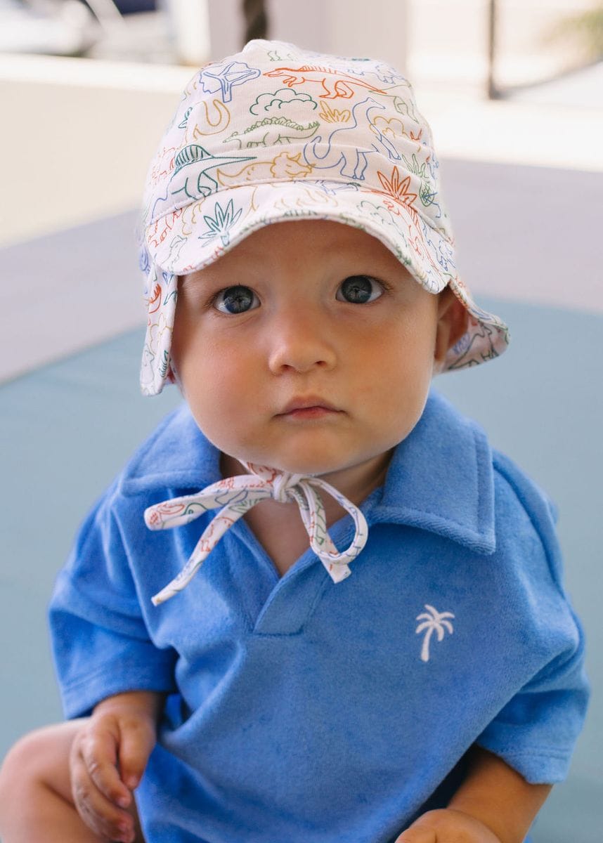Acorn Kids Accessories Hats Dino Soft Jersey Flap Cap