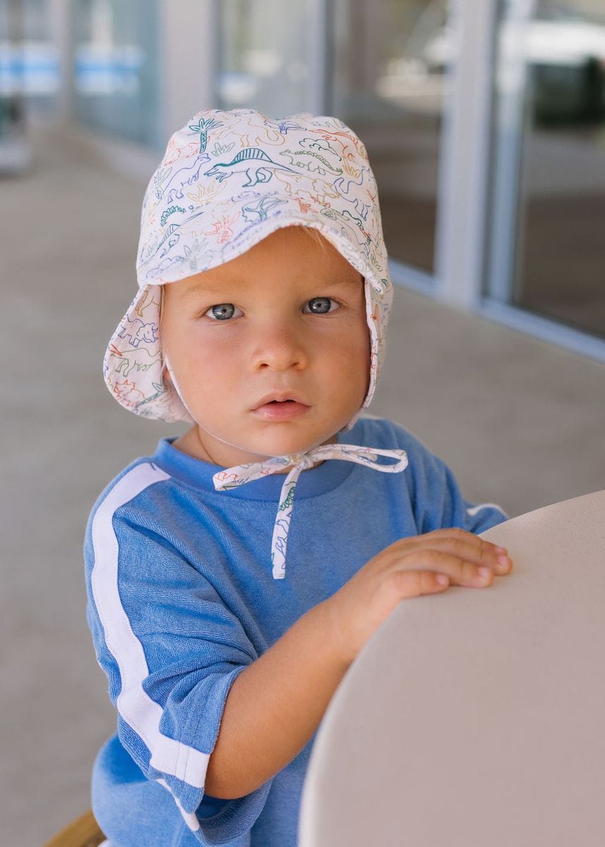 Acorn Kids Accessories Hats Dino Soft Jersey Flap Cap