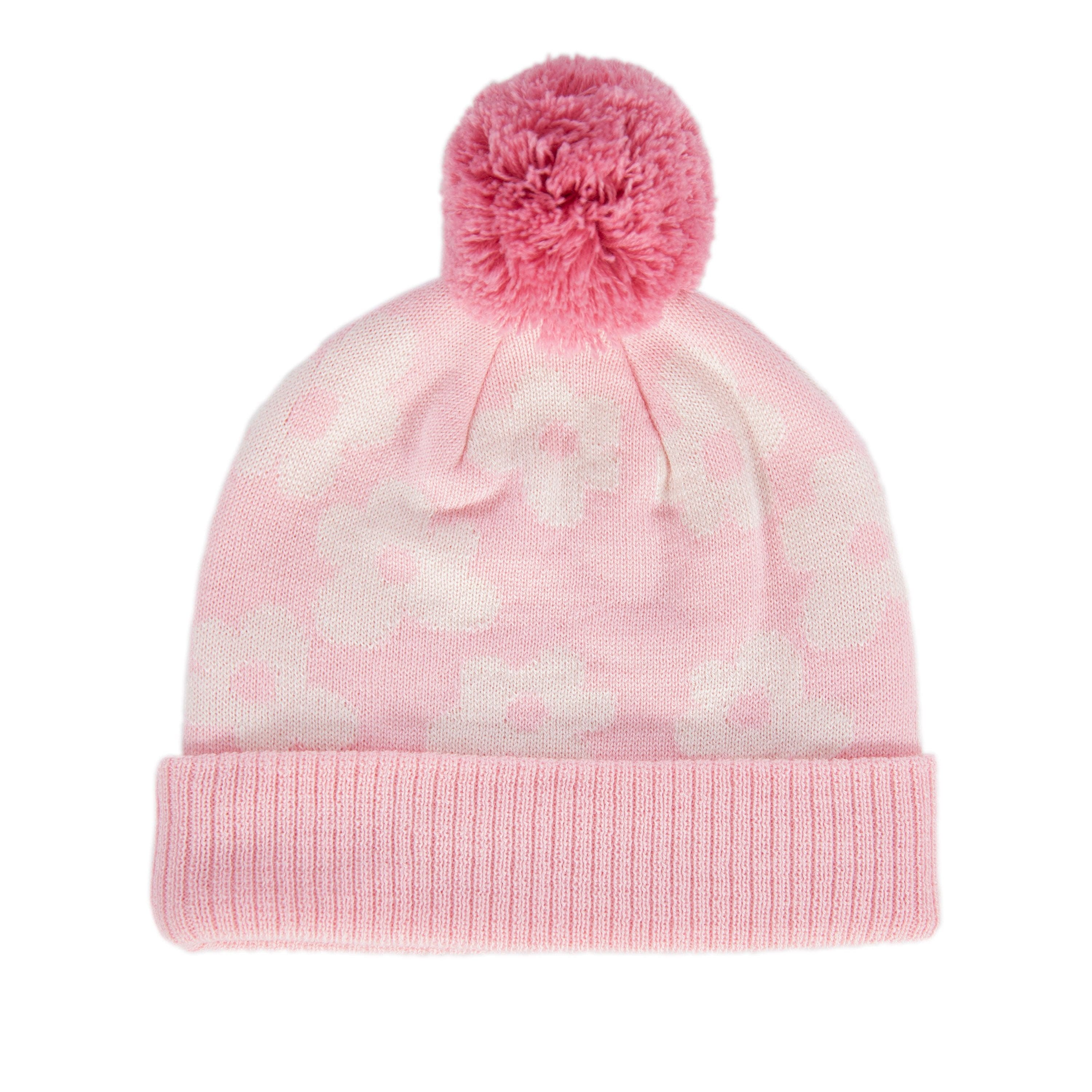 Acorn Kids Accessories Hats Flower Power Merino Beanie Candy Pink