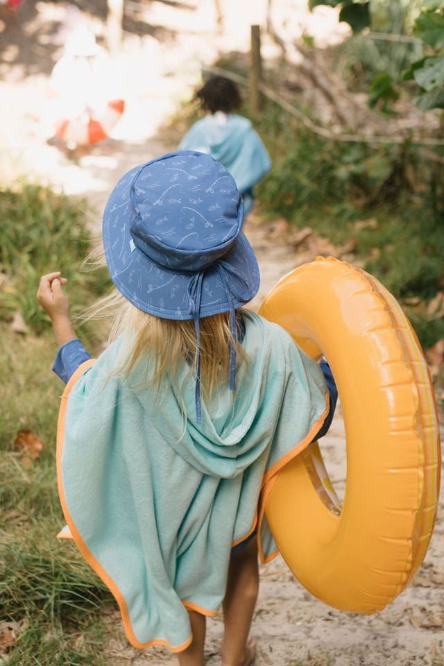 Acorn Kids Accessories Hats Gone Fishing Wide Brim Swim Bucket Hat