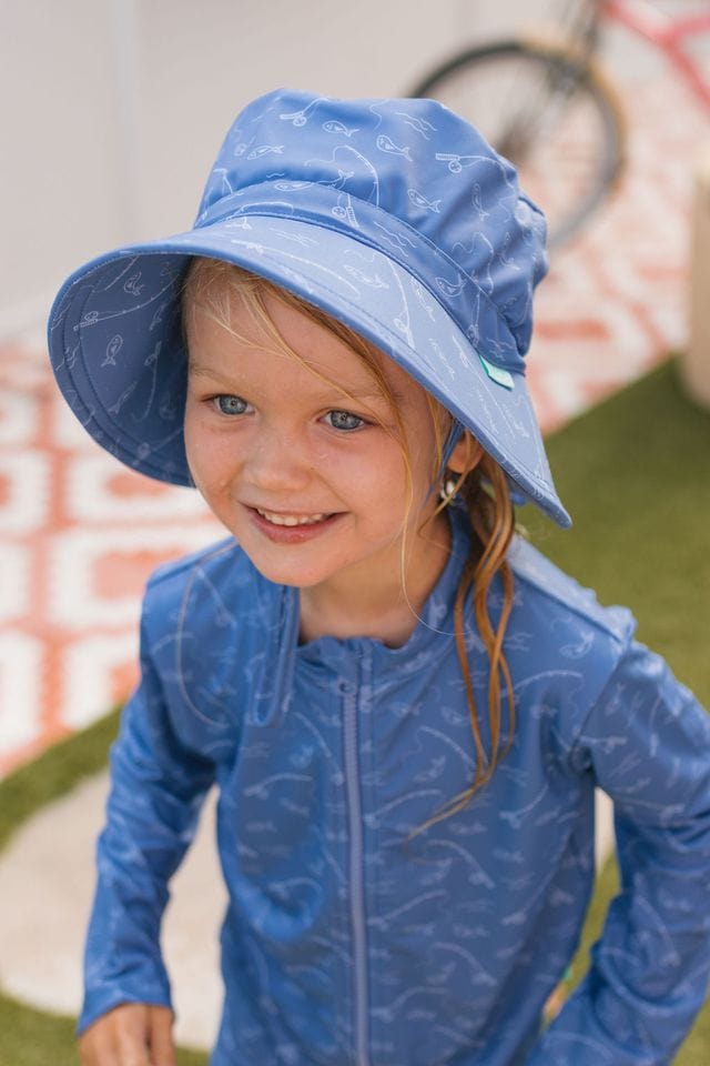 Acorn Kids Accessories Hats Gone Fishing Wide Brim Swim Bucket Hat
