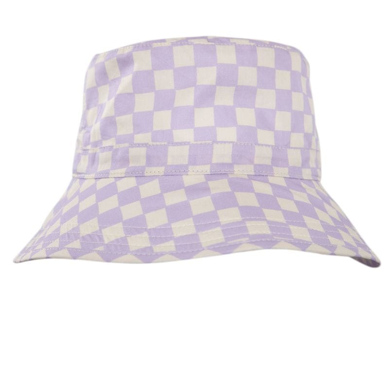 Acorn Kids Accessories Hats Lavender Checks Broad Brim Bucket Hat