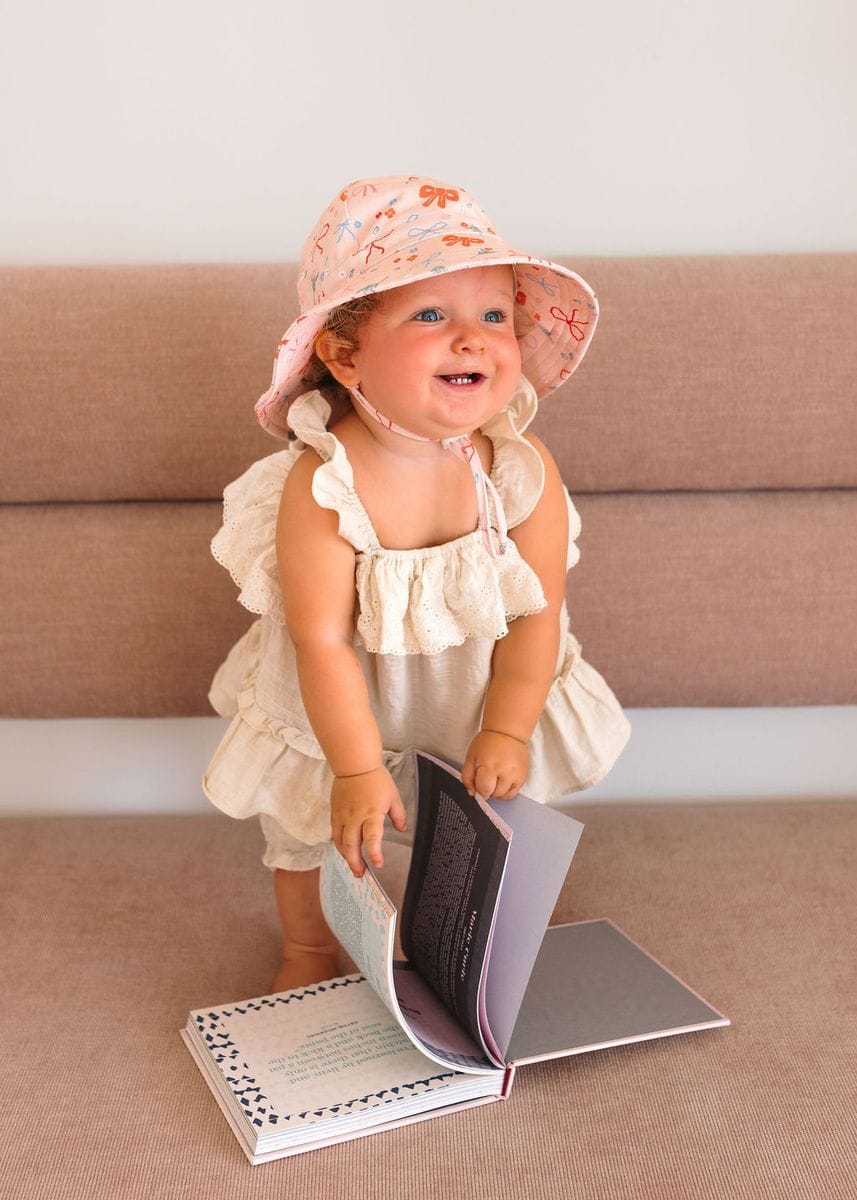 Acorn Kids Accessories Hats Little Bows Soft Jersey Sunhat