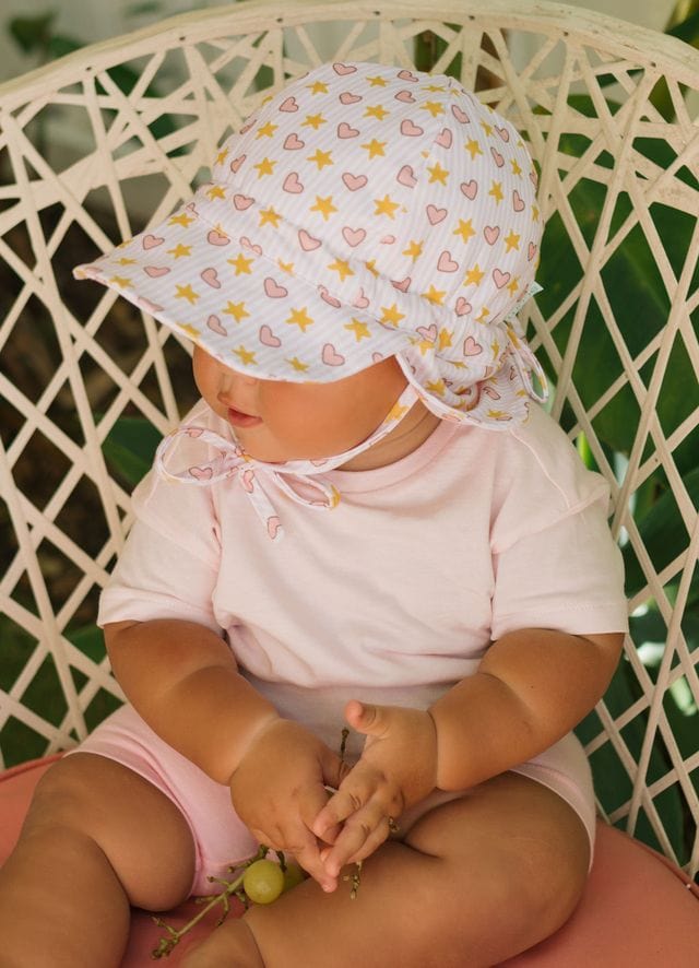 Acorn Kids Accessories Hats Love and Stars Flap Hat