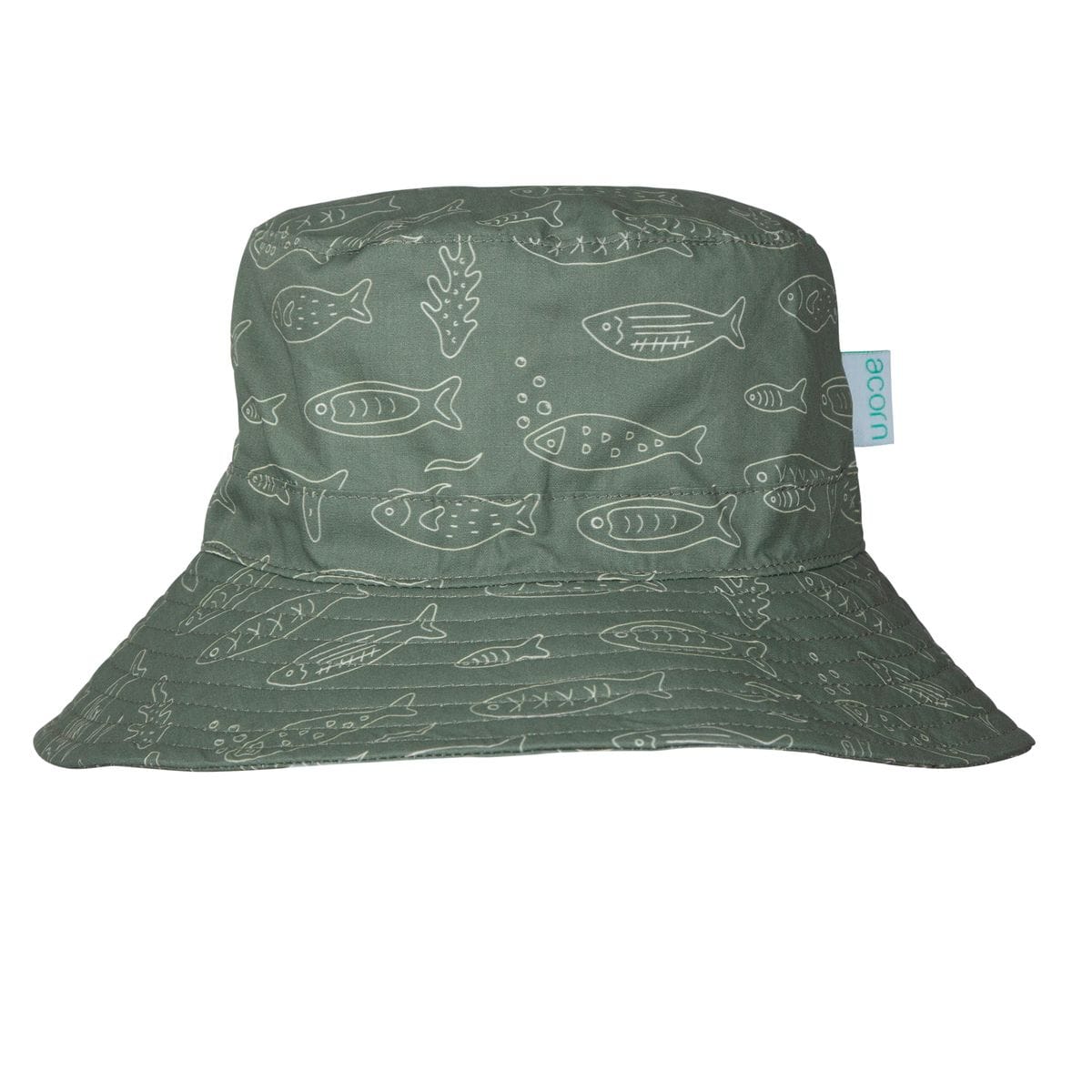 Acorn Kids Accessories Hats M (18M-3Y) School Of Fish Wide Brim Bucket Hat
