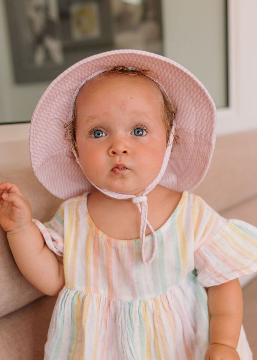 Acorn Kids Accessories Hats Pink Sprinkle Soft Jersey Sunhat