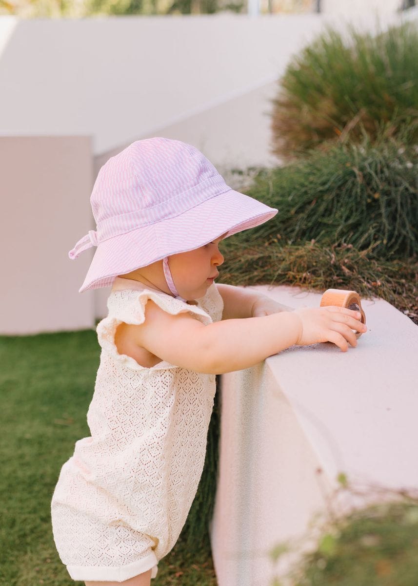 Acorn Kids Accessories Hats Pink Sprinkle Soft Jersey Sunhat