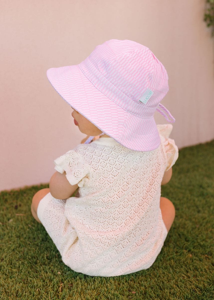 Acorn Kids Accessories Hats Pink Sprinkle Soft Jersey Sunhat