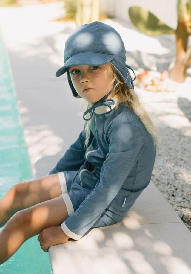 Acorn Kids Accessories Hats S (9-18M) Atlantic Blue Swim Flap Cap